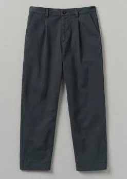 TOAST Garment Dyed Cotton Pleat Trousers- Workwear|Trousers