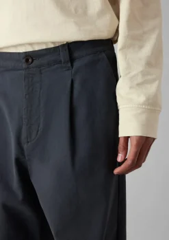 TOAST Garment Dyed Cotton Pleat Trousers- Workwear|Trousers