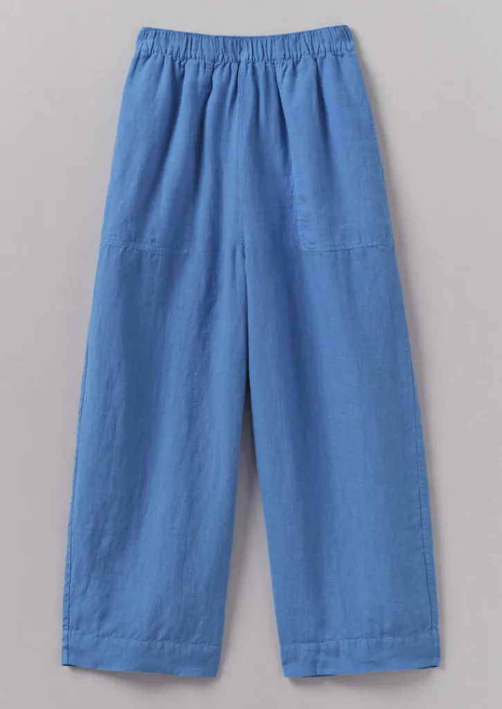 TOAST Garment Dyed Linen Barrel Leg Trousers-Women Linen|Loungewear