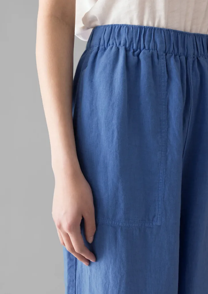 TOAST Garment Dyed Linen Barrel Leg Trousers-Women Linen|Loungewear