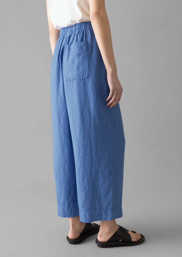 TOAST Garment Dyed Linen Barrel Leg Trousers-Women Linen|Loungewear