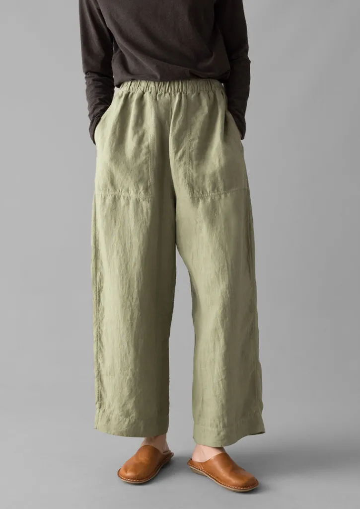 TOAST Garment Dyed Linen Barrel Leg Trousers-Women Linen|Loungewear