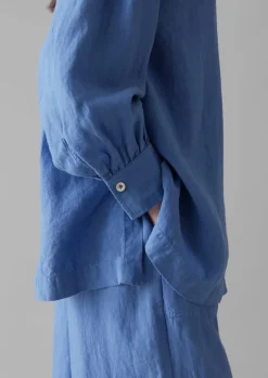 TOAST Garment Dyed Linen Oversized Shirt-Women Linen|Loungewear