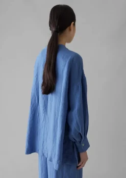 TOAST Garment Dyed Linen Oversized Shirt-Women Linen|Loungewear