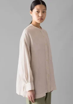 TOAST Garment Dyed Linen Oversized Shirt-Women Linen|Loungewear