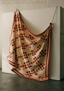 TOAST Geo Block Patchwork Cotton Quilt- Textiles|Blankets & Throws