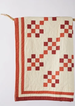 TOAST Geo Block Patchwork Cotton Quilt- Textiles|Blankets & Throws