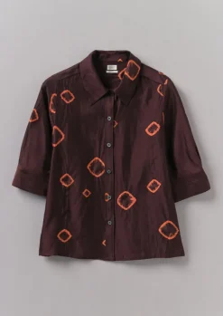 TOAST Gia Hand Bandhini Silk Shirt-Women Shirts|Tops & Tees