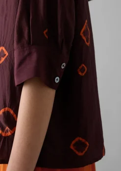 TOAST Gia Hand Bandhini Silk Shirt-Women Shirts|Tops & Tees
