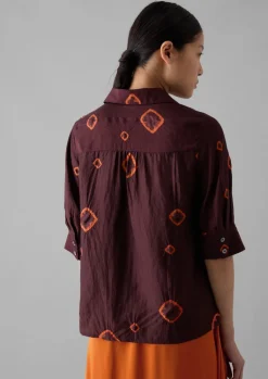 TOAST Gia Hand Bandhini Silk Shirt-Women Shirts|Tops & Tees