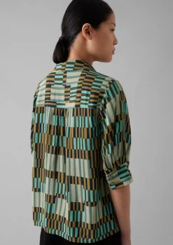 TOAST Gia Irregular Check Print Shirt-Women Shirts|Tops & Tees