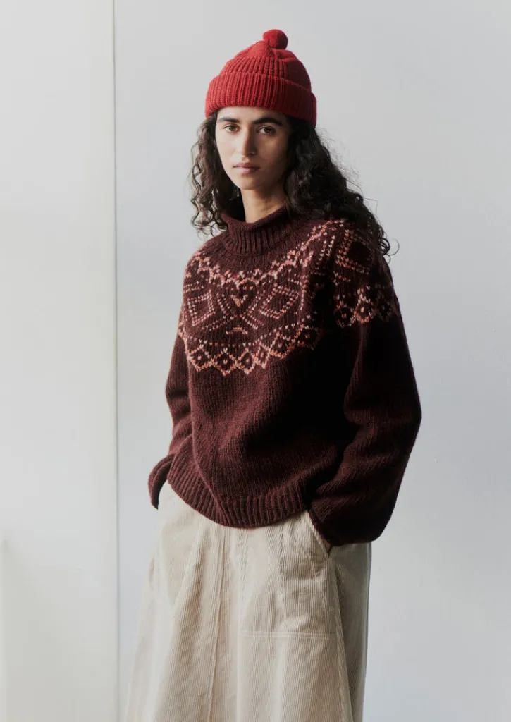 TOAST Graphic Yoke Sweater-Women Knitwear