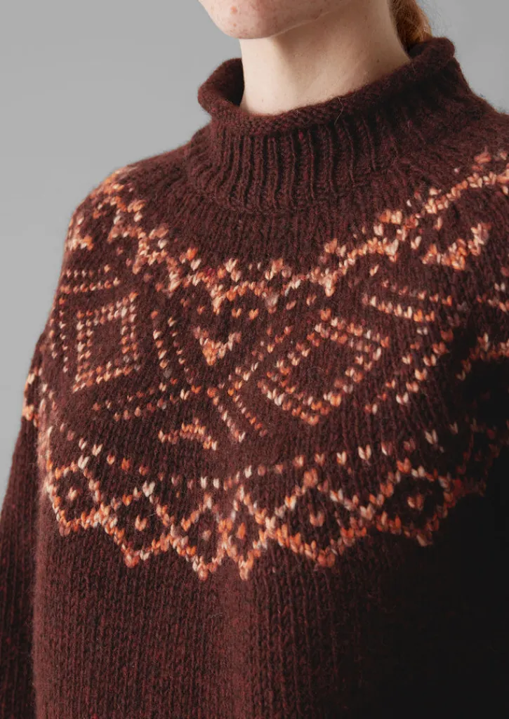 TOAST Graphic Yoke Sweater-Women Knitwear