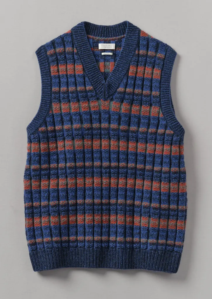 TOAST Grid Stitch Tank Top- Tops & Tees|Knitwear