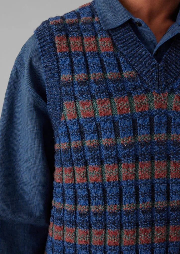 TOAST Grid Stitch Tank Top- Tops & Tees|Knitwear