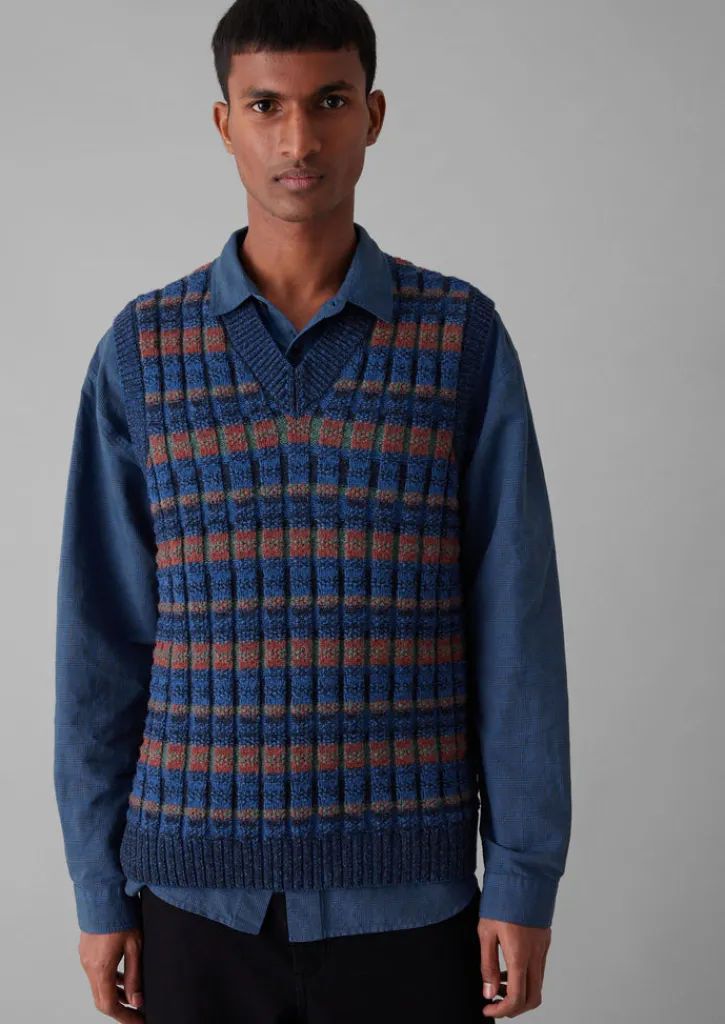 TOAST Grid Stitch Tank Top- Tops & Tees|Knitwear