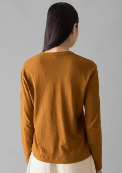 TOAST Half Placket Cotton Linen Tee-Women Linen|Jersey