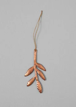 TOAST Hammered Metal Sprig Decoration- Christmas Decorations