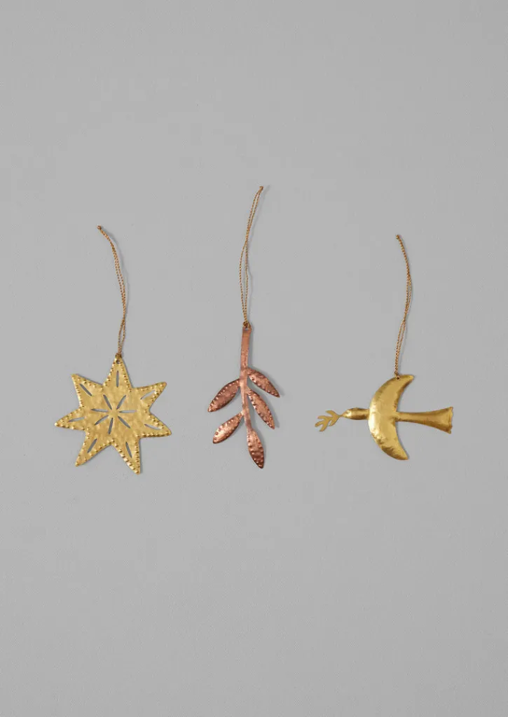 TOAST Hammered Metal Star Decoration- Christmas Decorations