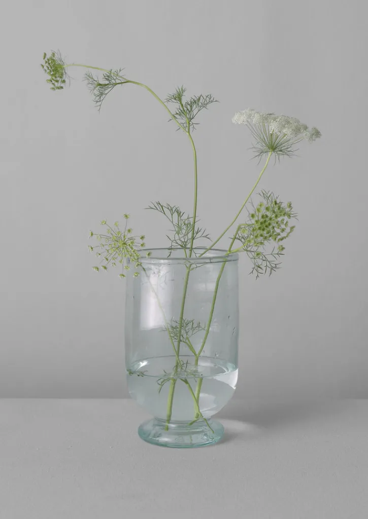 TOAST Hand Blown Footed Vase- Glass|Decorative Pieces