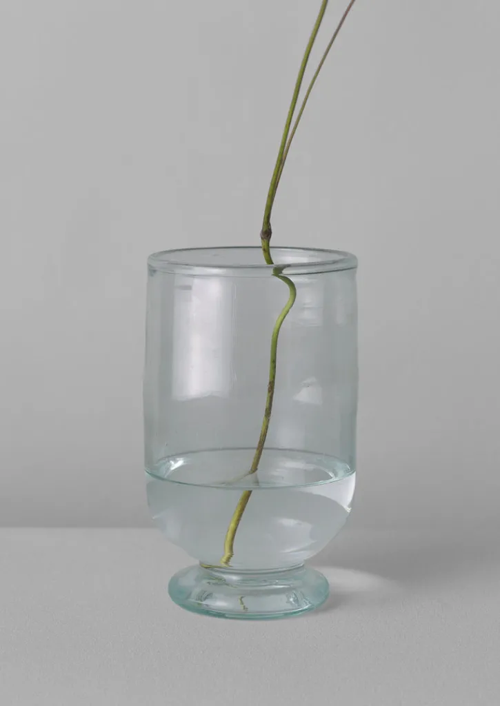 TOAST Hand Blown Footed Vase- Glass|Decorative Pieces