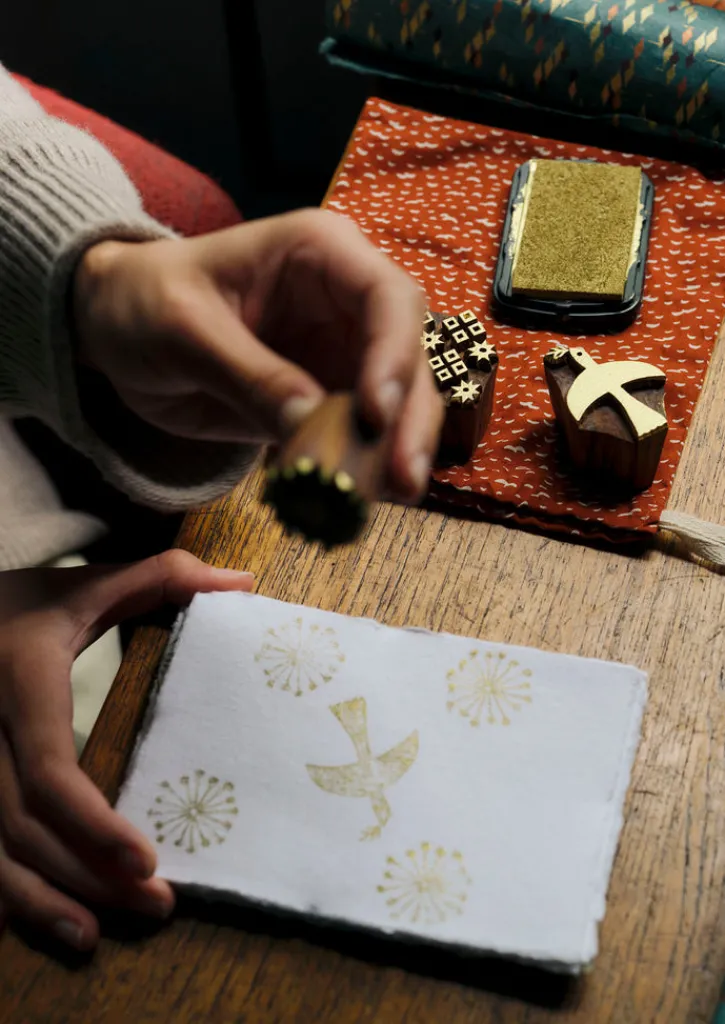 TOAST Hand Carved Dove Block Printing Kit- Stationery|Christmas Decorations