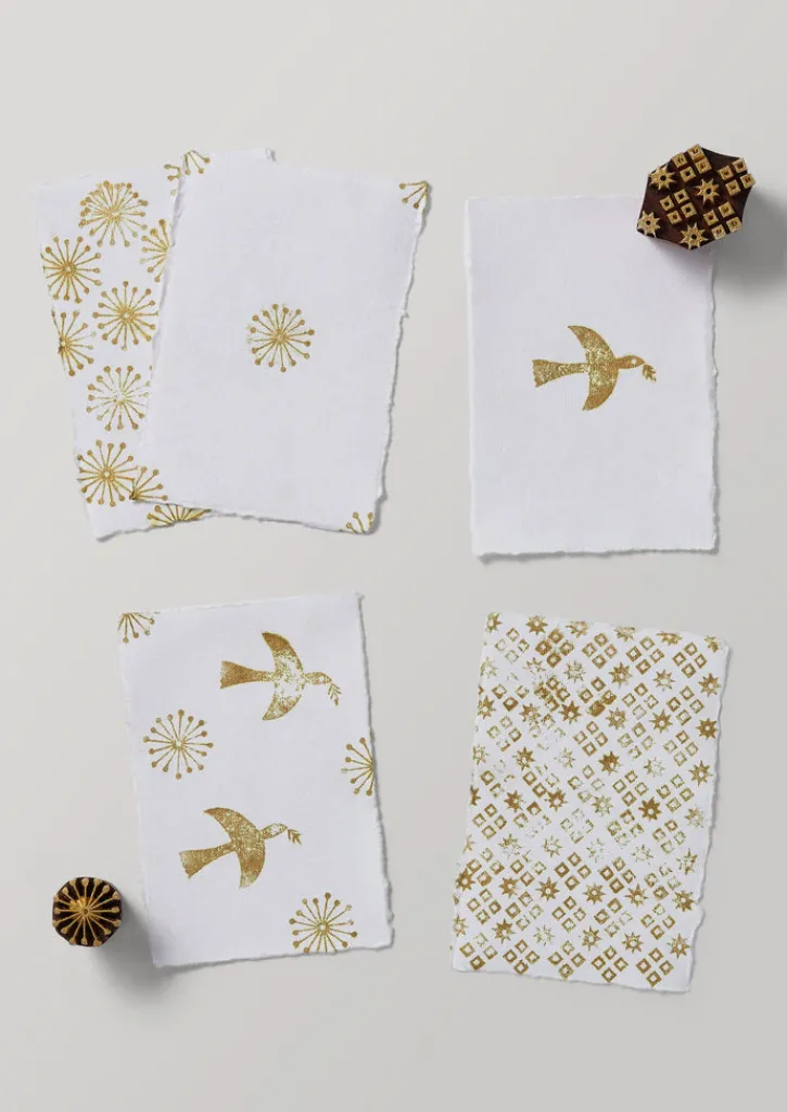 TOAST Hand Carved Dove Block Printing Kit- Stationery|Christmas Decorations