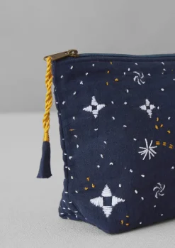 TOAST Hand Embroidered Celestial Pouch- Textiles|Bathroom