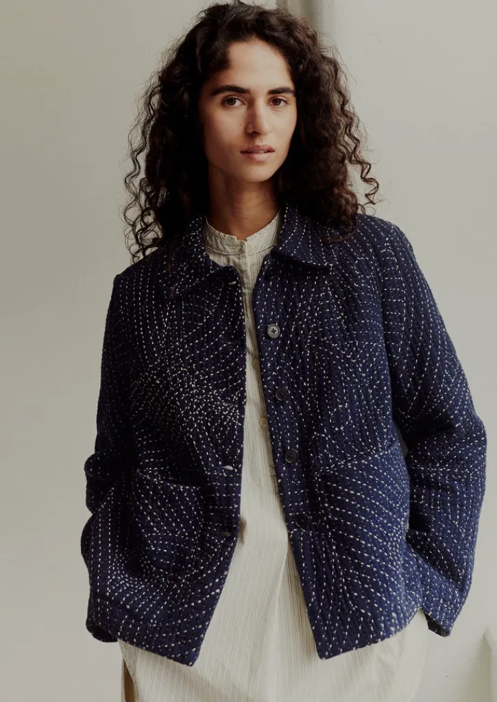 TOAST Hand Embroidered Kantha Jacket-Women Coats & Jackets