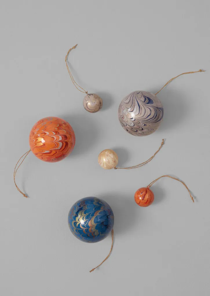 TOAST Hand Marbled Bauble- Christmas Decorations