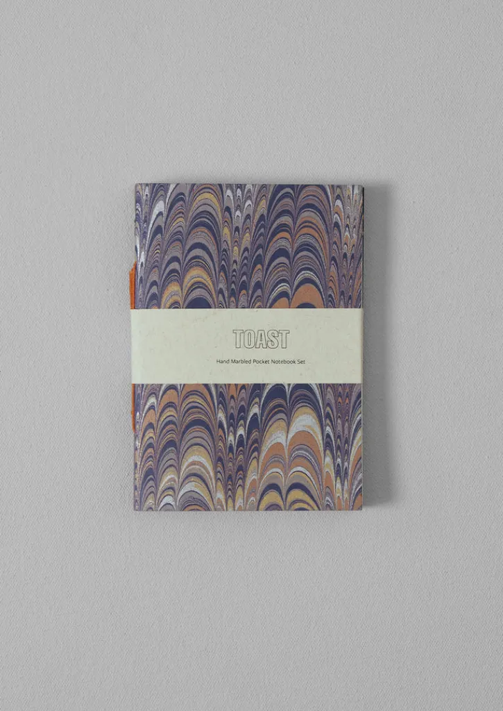 TOAST Hand Marbled Pocket Notebook Set- Stationery