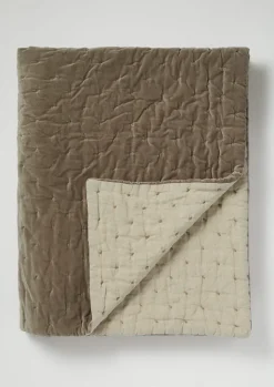 TOAST Hand Quilted Velvet Throw- Textiles|Blankets & Throws