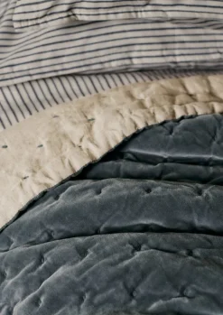TOAST Hand Quilted Velvet Throw- Textiles|Blankets & Throws