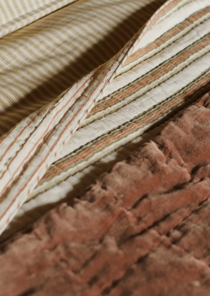 TOAST Hand Stitched Organic Velvet Quilt- Textiles|Blankets & Throws