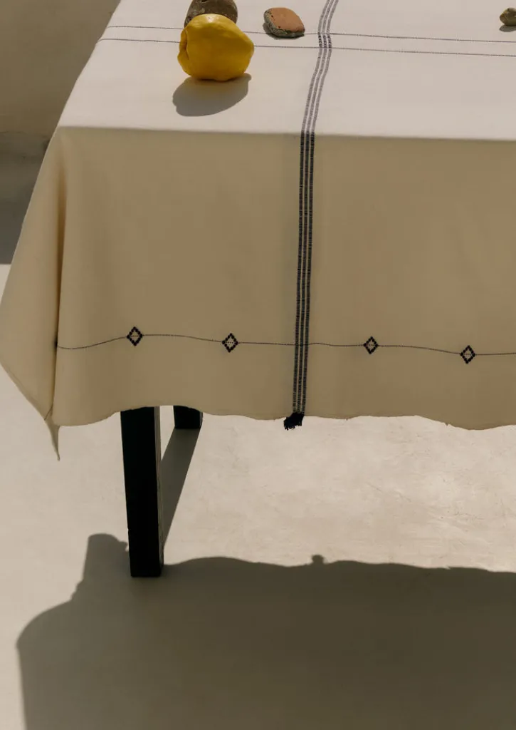 TOAST Hand Woven Cotton Tablecloth- Textiles|Outdoor