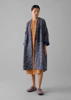 TOAST Hand Woven Crosshatch Kantha Gown-Women Gowns|Nightwear