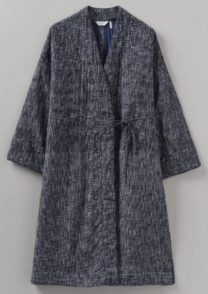 TOAST Hand Woven Crosshatch Kantha Gown-Women Gowns|Nightwear