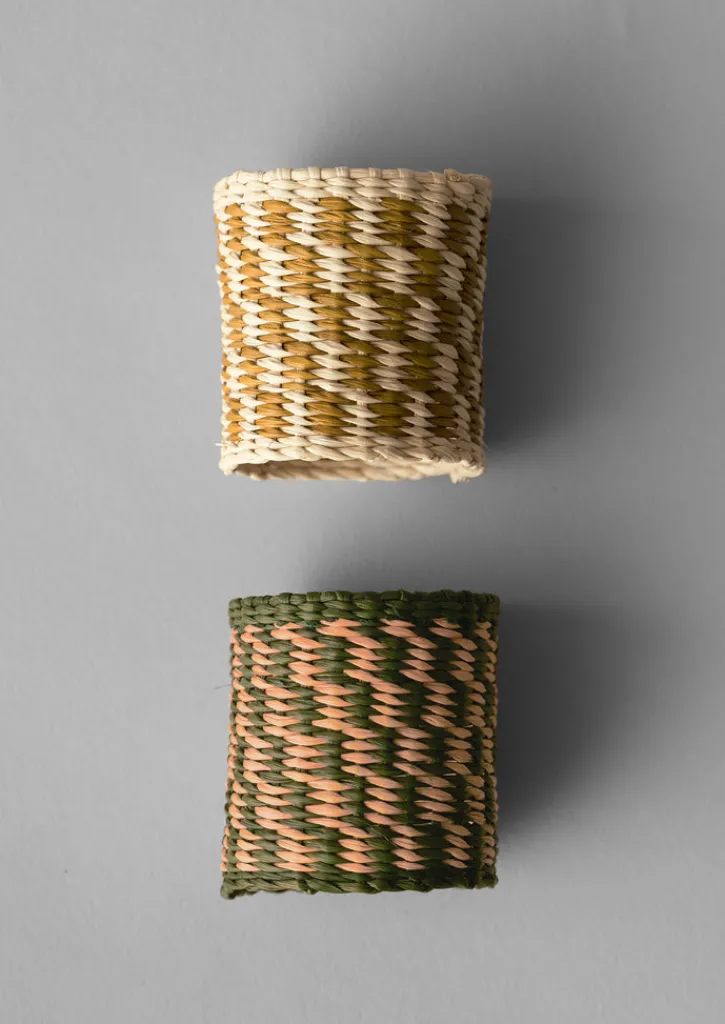 TOAST Hand Woven Iraca Napkin Rings- Textiles