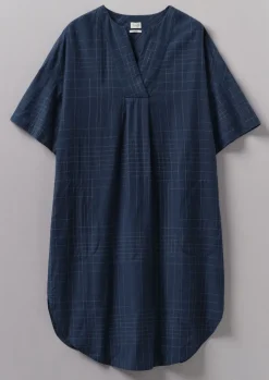 TOAST Hand Woven Sketched Check Nightdress-Women Nightwear|Loungewear