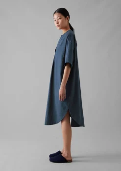 TOAST Hand Woven Sketched Check Nightdress-Women Nightwear|Loungewear