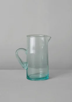 TOAST Handled Moroccan Glass Jug- Glass