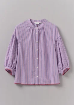TOAST Harmony Stripe Hand Woven Mulmul Shirt-Women Shirts|Tops & Tees