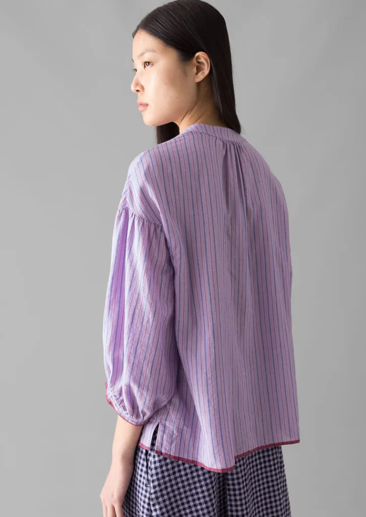 TOAST Harmony Stripe Hand Woven Mulmul Shirt-Women Shirts|Tops & Tees