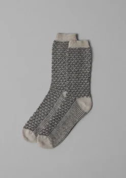 TOAST Honeycomb Stitch Wool Socks-Women Socks & Tights