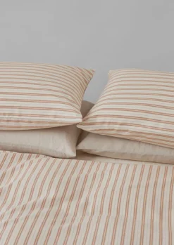 TOAST Ines Flannel Stripe Cotton Housewife Pillowcase Set- Textiles|Bed Linen