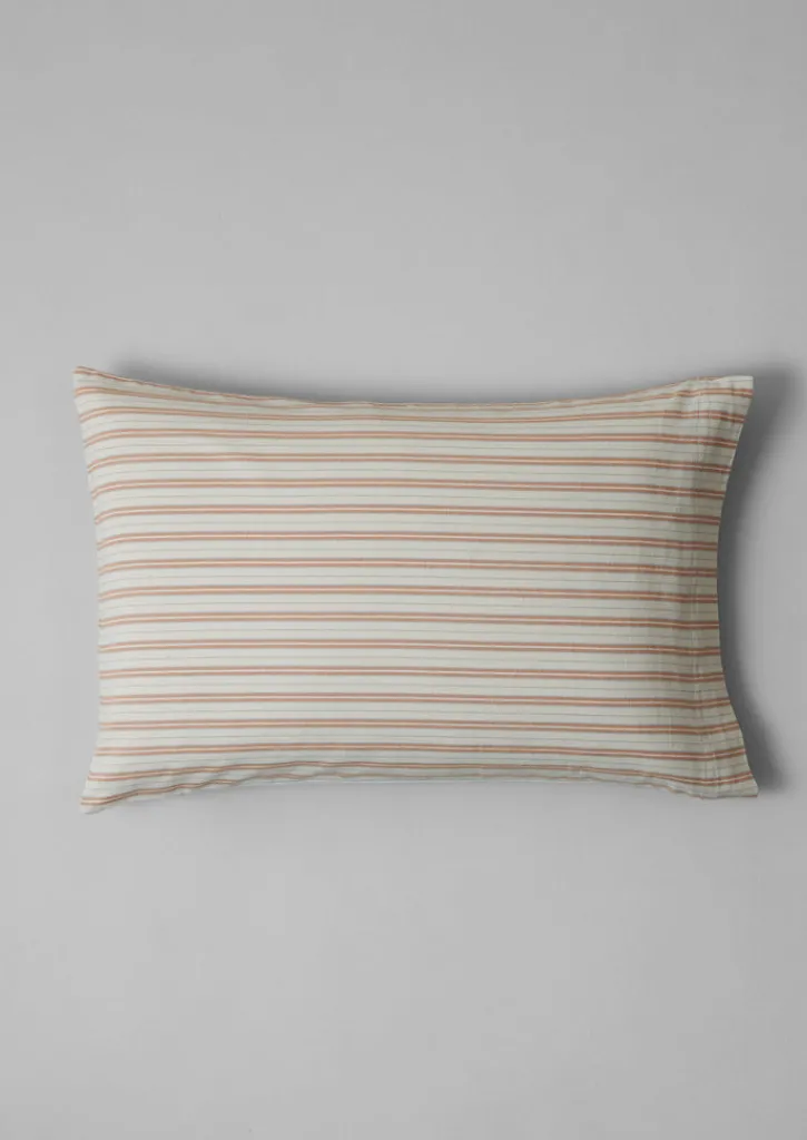 TOAST Ines Flannel Stripe Cotton Housewife Pillowcase Set- Textiles|Bed Linen