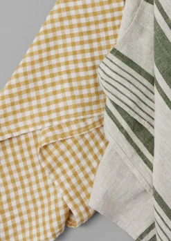 TOAST Irregular Stripe Linen Tea Towel- Textiles|Aprons & Tea Towels