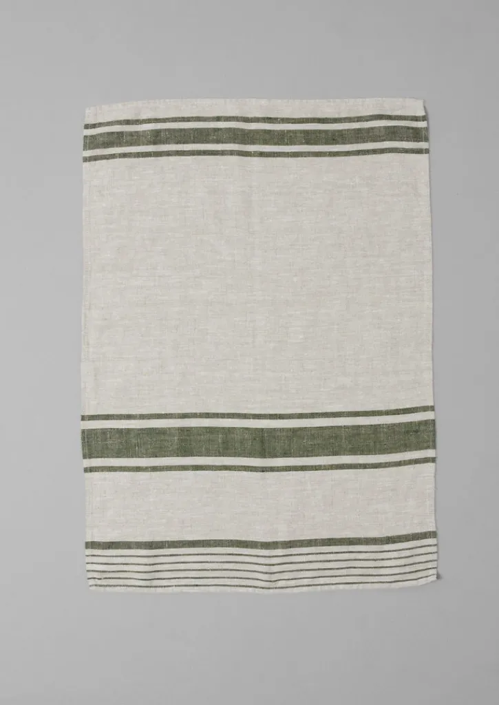 TOAST Irregular Stripe Linen Tea Towel- Textiles|Aprons & Tea Towels