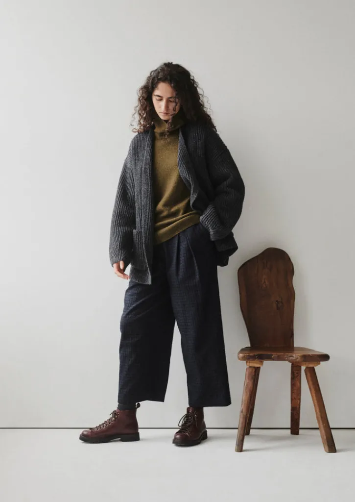 TOAST Jude Check Wool Trousers-Women Trousers