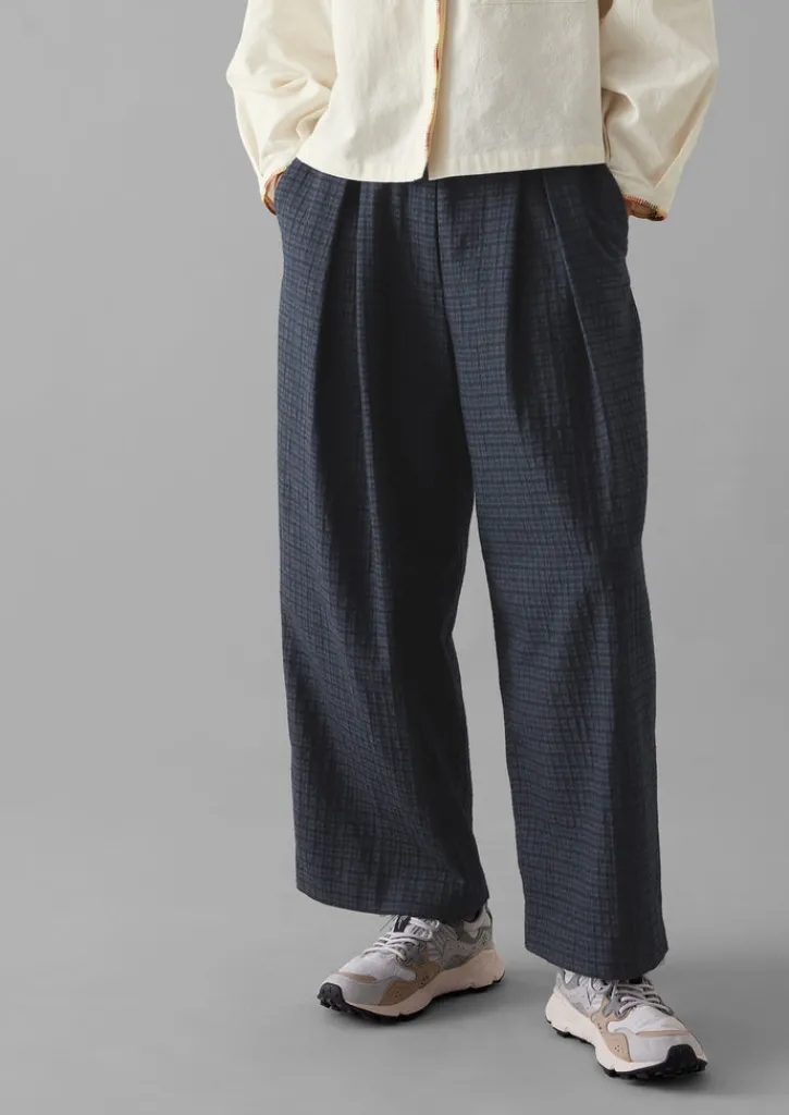 TOAST Jude Check Wool Trousers-Women Trousers